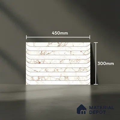 Highlighter Look Wall Tile TL 08844 B | Glossy Finish 18 x 12 inch Ceramic Tile - 7 mm | Suitable For Kitchen & Bathroom