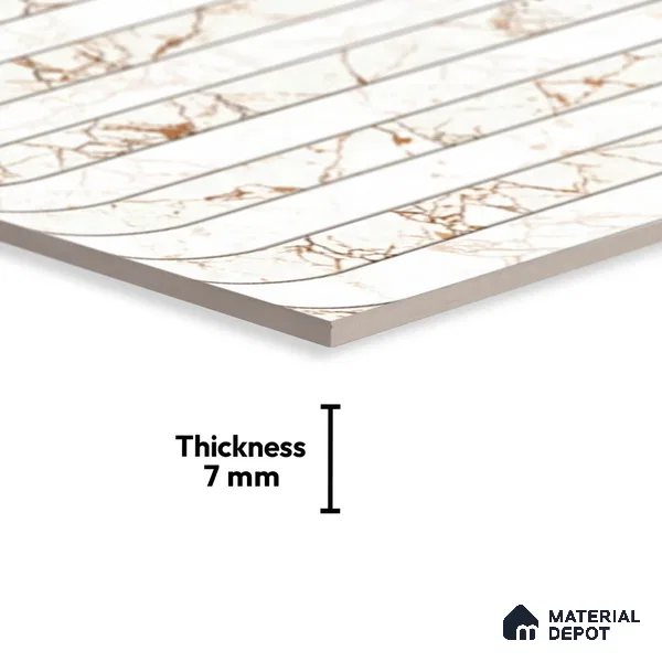 Highlighter Look Wall Tile TL 08844 B | Glossy Finish 18 x 12 inch Ceramic Tile - 7 mm | Suitable For Kitchen & Bathroom