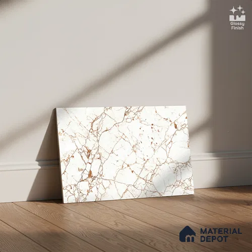Marble Look Wall Tile TL 08844 | Glossy Finish 18 x 12 inch Ceramic Tile - 7 mm | Suitable For Kitchen & Bathroom