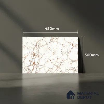 Marble Look Wall Tile TL 08844 | Glossy Finish 18 x 12 inch Ceramic Tile - 7 mm | Suitable For Kitchen & Bathroom