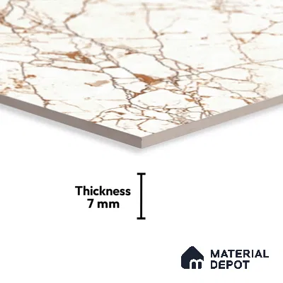 Marble Look Wall Tile TL 08844 | Glossy Finish 18 x 12 inch Ceramic Tile - 7 mm | Suitable For Kitchen & Bathroom