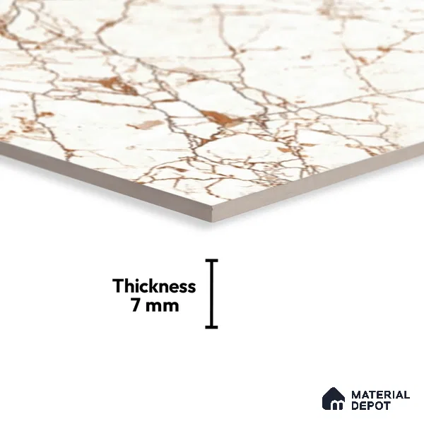 Marble Look Wall Tile TL 08844 | Glossy Finish 18 x 12 inch Ceramic Tile - 7 mm | Suitable For Kitchen & Bathroom