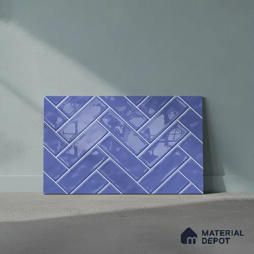 Faux Subway Look Wall Tile TL 08871 B | Glossy Finish 18 x 12 inch Ceramic Tile - 7 mm | Suitable For Kitchen & Bathroom