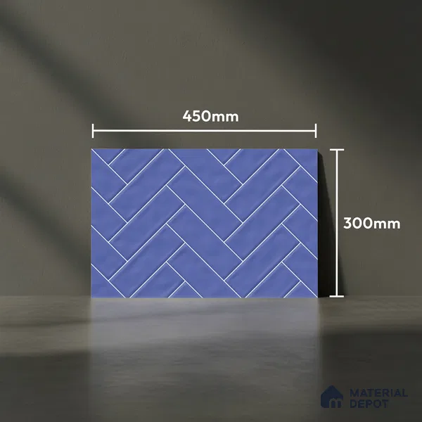 Faux Subway Look Wall Tile TL 08871 B | Glossy Finish 18 x 12 inch Ceramic Tile - 7 mm | Suitable For Kitchen & Bathroom