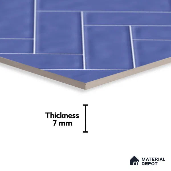 Faux Subway Look Wall Tile TL 08871 B | Glossy Finish 18 x 12 inch Ceramic Tile - 7 mm | Suitable For Kitchen & Bathroom