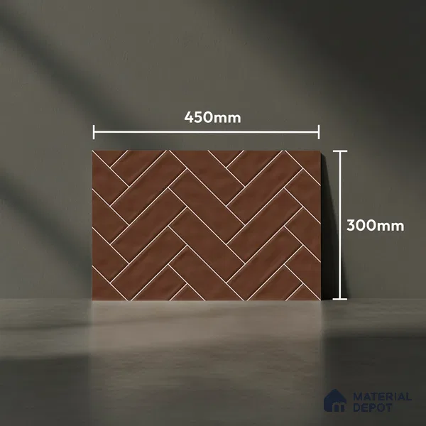Faux Subway Look Wall Tile TL 08871 C | Glossy Finish 18 x 12 inch Ceramic Tile - 7 mm | Suitable For Kitchen & Bathroom