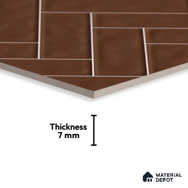 Faux Subway Look Wall Tile TL 08871 C | Glossy Finish 18 x 12 inch Ceramic Tile - 7 mm | Suitable For Kitchen & Bathroom
