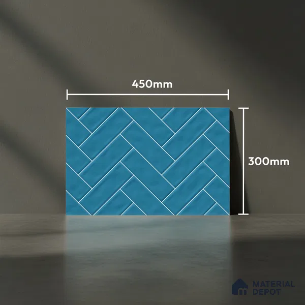 Faux Subway Look Wall Tile TL 08871 D | Glossy Finish 18 x 12 inch Ceramic Tile - 7 mm | Suitable For Kitchen & Bathroom
