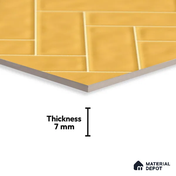 Faux Subway Look Wall Tile TL 08871 E | Glossy Finish 18 x 12 inch Ceramic Tile - 7 mm | Suitable For Kitchen & Bathroom