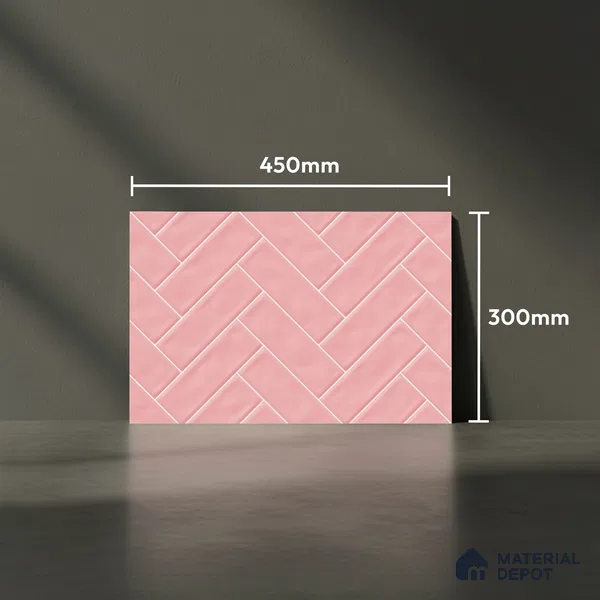 Faux Subway Look Wall Tile TL 08871 F | Glossy Finish 18 x 12 inch Ceramic Tile - 7 mm | Suitable For Kitchen & Bathroom