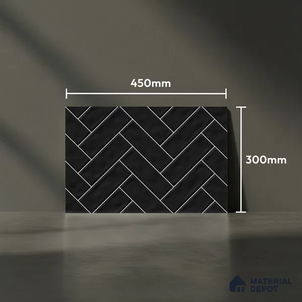 Faux Subway Look Wall Tile TL 08871 | Glossy Finish 18 x 12 inch Ceramic Tile - 7 mm | Suitable For Kitchen & Bathroom