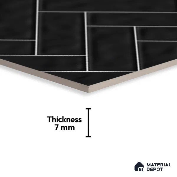 Faux Subway Look Wall Tile TL 08871 | Glossy Finish 18 x 12 inch Ceramic Tile - 7 mm | Suitable For Kitchen & Bathroom