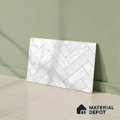Faux Subway Look Wall Tile TL 08853 B | Glossy Finish 18 x 12 inch Ceramic Tile - 7 mm | Suitable For Kitchen & Bathroom