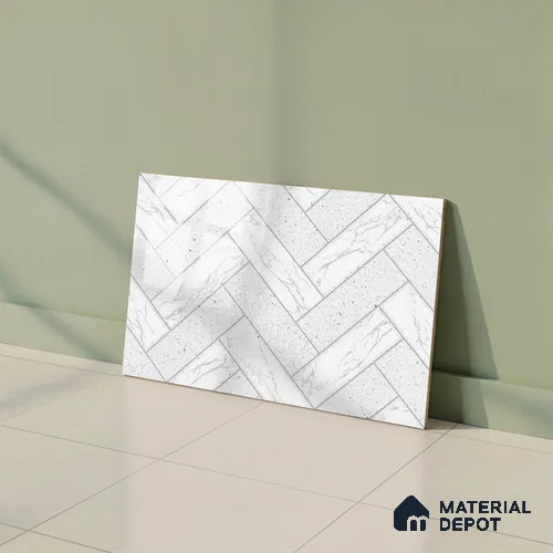 Faux Subway Look Wall Tile TL 08853 B | Glossy Finish 18 x 12 inch Ceramic Tile - 7 mm | Suitable For Kitchen & Bathroom