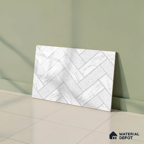 Faux Subway Look Wall Tile TL 08853 B | Glossy Finish 18 x 12 inch Ceramic Tile - 7 mm | Suitable For Kitchen & Bathroom