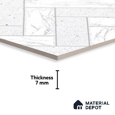 Faux Subway Look Wall Tile TL 08853 B | Glossy Finish 18 x 12 inch Ceramic Tile - 7 mm | Suitable For Kitchen & Bathroom