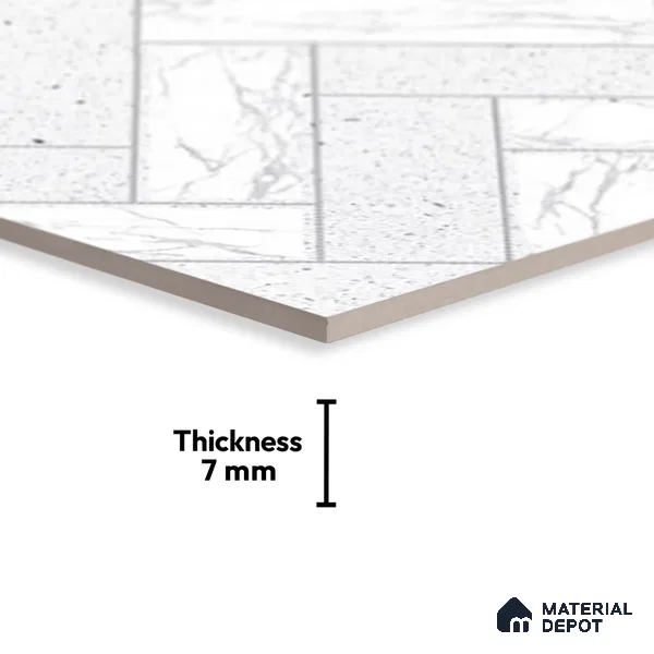 Faux Subway Look Wall Tile TL 08853 B | Glossy Finish 18 x 12 inch Ceramic Tile - 7 mm | Suitable For Kitchen & Bathroom