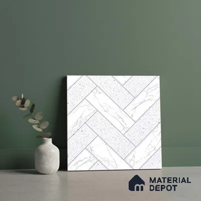 Faux Subway Matching Floor Tile TL 08853 C | Matte Finish 12 x 12 inch Ceramic Anti Skid Tile - 7 mm | Suitable For Kitchen, Bathroom | Please Expect a Slight Variation of Pattern