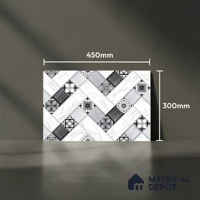 Highlighter Look Wall Tile TL 08853 | Glossy Finish 18 x 12 inch Ceramic Tile - 7 mm | Suitable For Kitchen & Bathroom