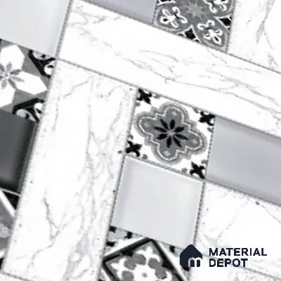 Highlighter Look Wall Tile TL 08853 | Glossy Finish 18 x 12 inch Ceramic Tile - 7 mm | Suitable For Kitchen & Bathroom