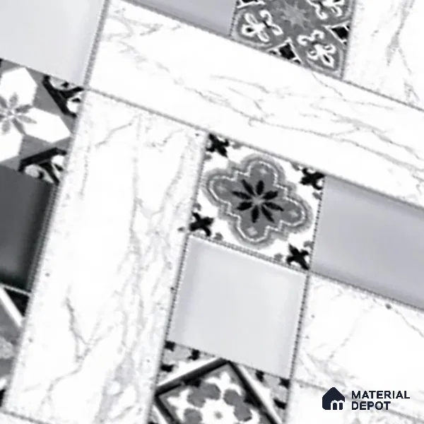 Highlighter Look Wall Tile TL 08853 | Glossy Finish 18 x 12 inch Ceramic Tile - 7 mm | Suitable For Kitchen & Bathroom