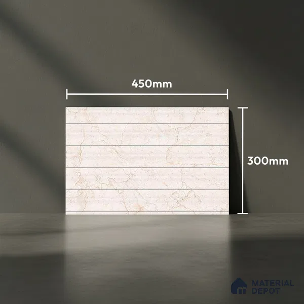 Patterned Look Wall Tile TL 08867 | Glossy Finish 18 x 12 inch Ceramic Tile - 7 mm | Suitable For Kitchen & Bathroom