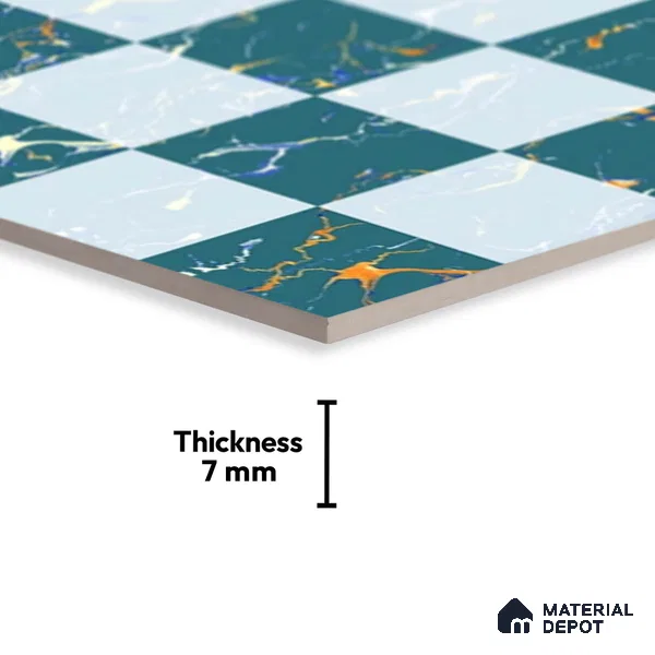 Highlighter Look Wall Tile TL 08843 B | Glossy Finish 18 x 12 inch Ceramic Tile - 7 mm | Suitable For Kitchen & Bathroom