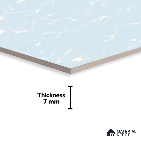 Marble Look Wall Tile TL 08843 C | Glossy Finish 18 x 12 inch Ceramic Tile - 7 mm | Suitable For Kitchen & Bathroom
