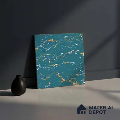 Marble Look Floor Tile TL 08843 D | Matte Finish 12 x 12 inch Ceramic Tile - 7 mm | Suitable For Kitchen, Bathroom, Bedroom & Office