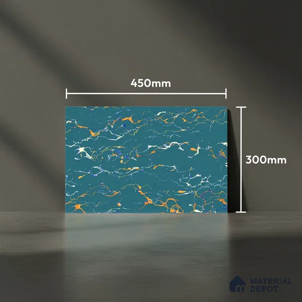 Marble Look Wall Tile TL 08843 | Glossy Finish 18 x 12 inch Ceramic Tile - 7 mm | Suitable For Kitchen & Bathroom