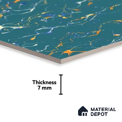 Marble Look Wall Tile TL 08843 | Glossy Finish 18 x 12 inch Ceramic Tile - 7 mm | Suitable For Kitchen & Bathroom