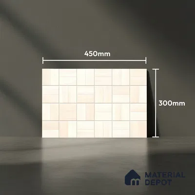 Wood Look Wall Tile TL 08863 B | Glossy Finish 18 x 12 inch Ceramic Tile - 7 mm | Suitable For Kitchen & Bathroom