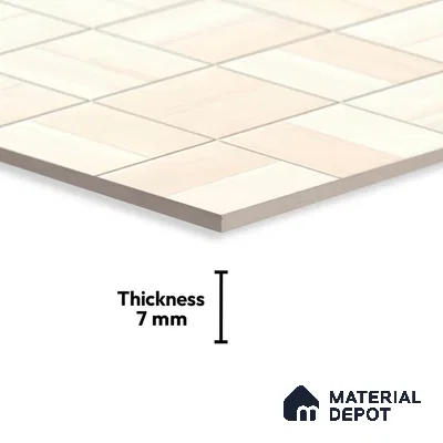 Wood Look Wall Tile TL 08863 B | Glossy Finish 18 x 12 inch Ceramic Tile - 7 mm | Suitable For Kitchen & Bathroom