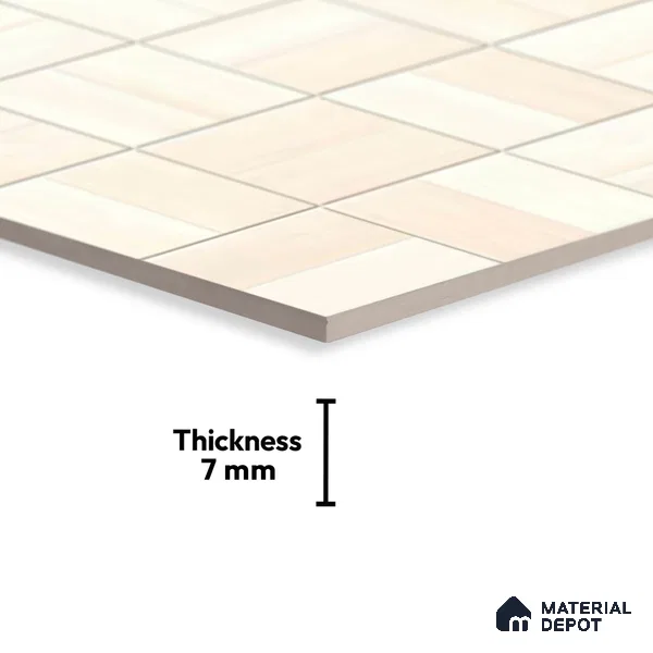 Wood Look Wall Tile TL 08863 B | Glossy Finish 18 x 12 inch Ceramic Tile - 7 mm | Suitable For Kitchen & Bathroom