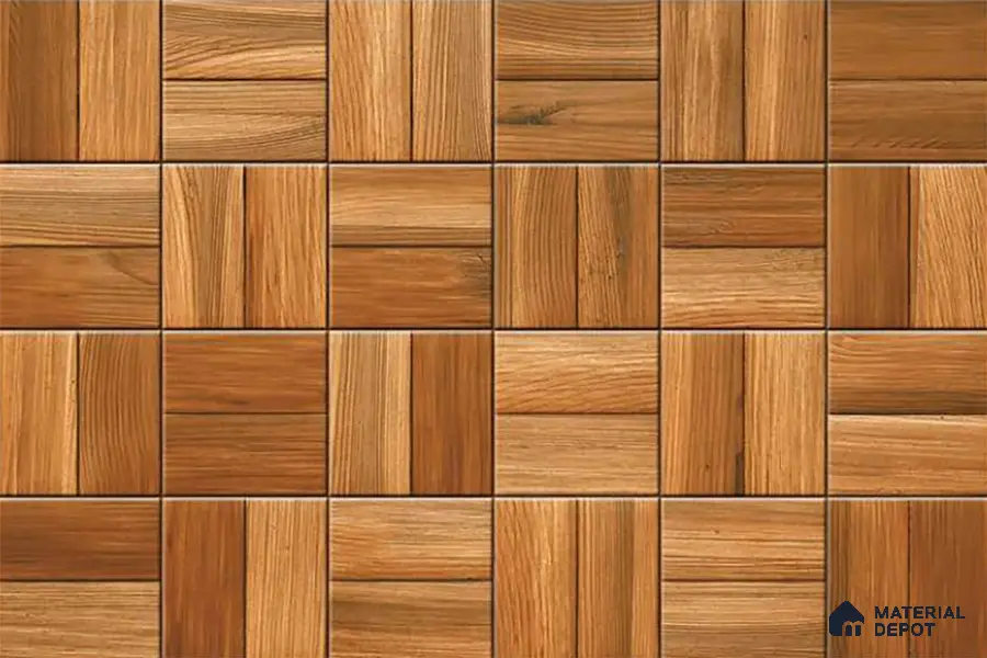 Wood Look Wall Tile TL 08863 | Glossy Finish 18 x 12 inch Ceramic Tile - 7 mm | Suitable For Kitchen & Bathroom