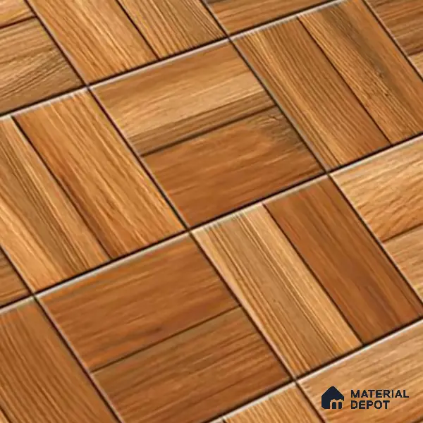 Wood Look Wall Tile TL 08863 | Glossy Finish 18 x 12 inch Ceramic Tile - 7 mm | Suitable For Kitchen & Bathroom