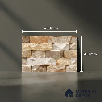 Stone Look Wall Tile TL 08877 | Glossy Finish 18 x 12 inch Ceramic Tile - 7 mm | Suitable For Kitchen & Bathroom