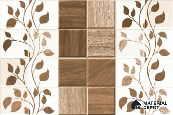 Highlighter Look Wall Tile TL 08852 B | Glossy Finish 18 x 12 inch Ceramic Tile - 7 mm | Suitable For Kitchen & Bathroom