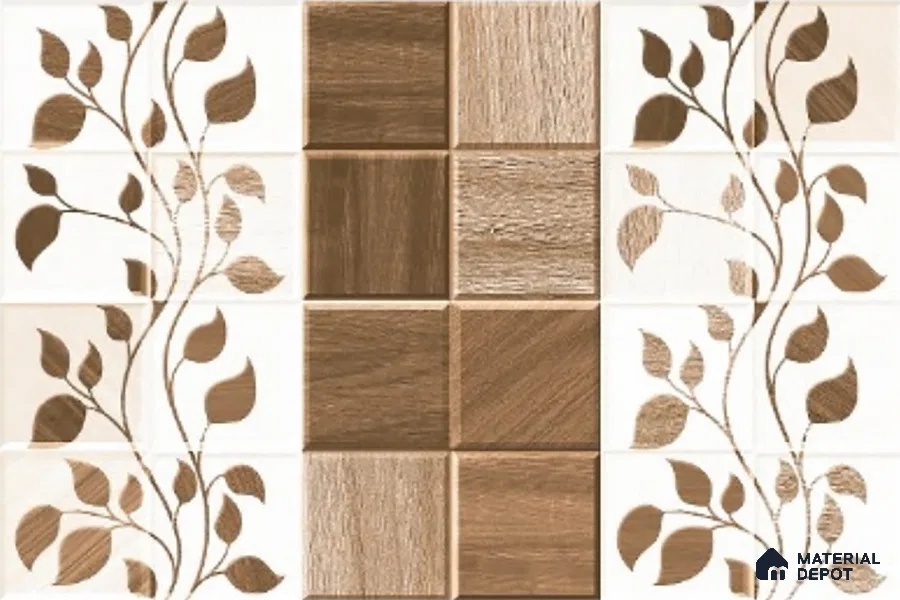 Highlighter Look Wall Tile TL 08852 B | Glossy Finish 18 x 12 inch Ceramic Tile - 7 mm | Suitable For Kitchen & Bathroom