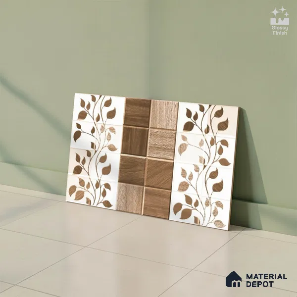 Highlighter Look Wall Tile TL 08852 B | Glossy Finish 18 x 12 inch Ceramic Tile - 7 mm | Suitable For Kitchen & Bathroom