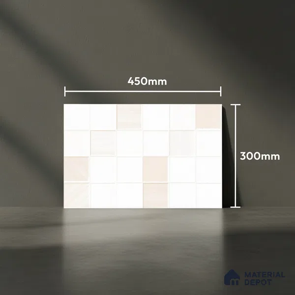 Wood Look Wall Tile TL 08852 C | Glossy Finish 18 x 12 inch Ceramic Tile - 7 mm | Suitable For Kitchen & Bathroom