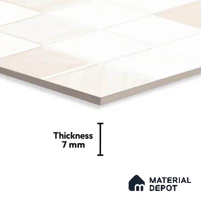 Wood Look Wall Tile TL 08852 C | Glossy Finish 18 x 12 inch Ceramic Tile - 7 mm | Suitable For Kitchen & Bathroom