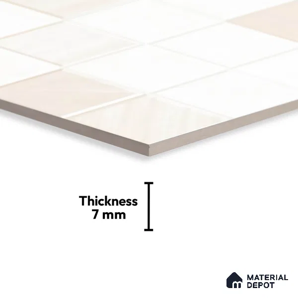 Wood Look Wall Tile TL 08852 C | Glossy Finish 18 x 12 inch Ceramic Tile - 7 mm | Suitable For Kitchen & Bathroom