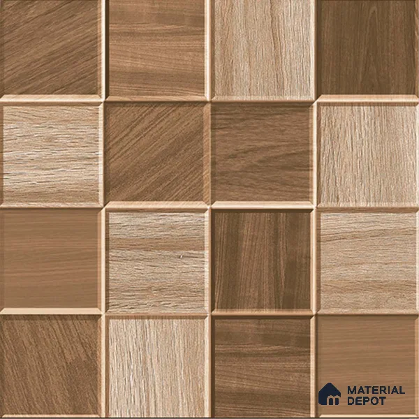 Wood Look Floor Tile TL 08852 D | Matte Finish 12 x 12 inch Ceramic Tile - 7 mm | Suitable For Kitchen, Bathroom, Bedroom & Office