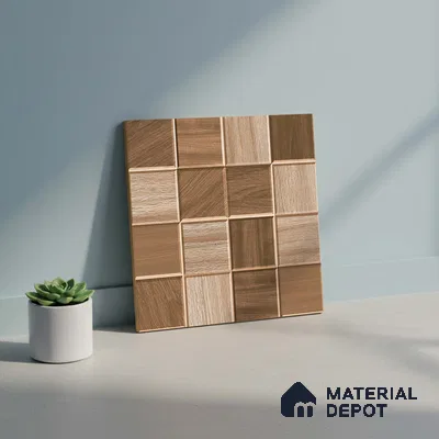 Wood Look Floor Tile TL 08852 D | Matte Finish 12 x 12 inch Ceramic Tile - 7 mm | Suitable For Kitchen, Bathroom, Bedroom & Office