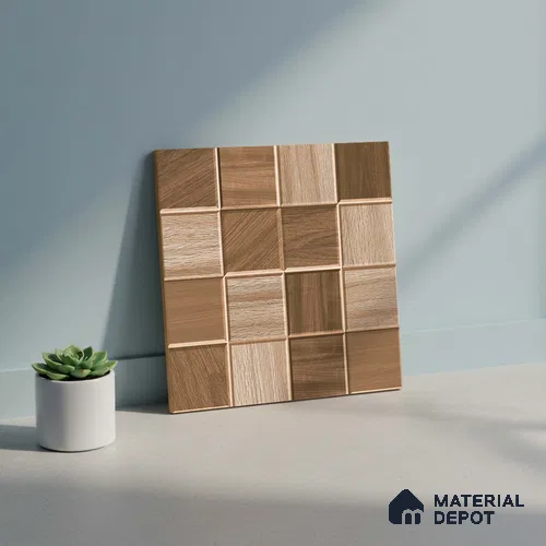 Wood Look Floor Tile TL 08852 D | Matte Finish 12 x 12 inch Ceramic Tile - 7 mm | Suitable For Kitchen, Bathroom, Bedroom & Office