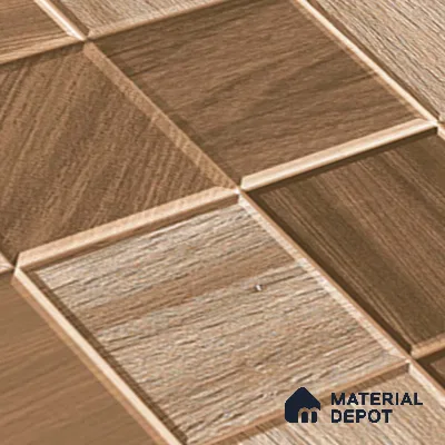 Wood Look Floor Tile TL 08852 D | Matte Finish 12 x 12 inch Ceramic Tile - 7 mm | Suitable For Kitchen, Bathroom, Bedroom & Office