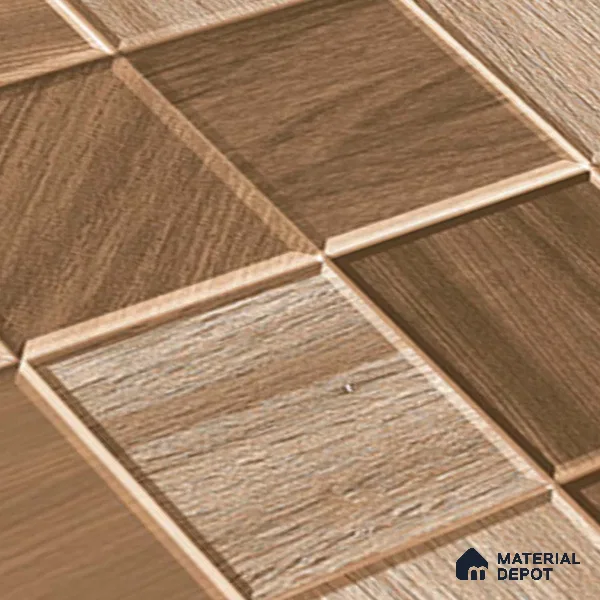 Wood Look Floor Tile TL 08852 D | Matte Finish 12 x 12 inch Ceramic Tile - 7 mm | Suitable For Kitchen, Bathroom, Bedroom & Office