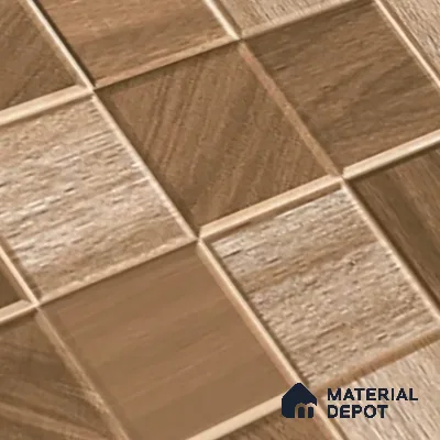 Wood Look Wall Tile TL 08852 | Glossy Finish 18 x 12 inch Ceramic Tile - 7 mm | Suitable For Kitchen & Bathroom