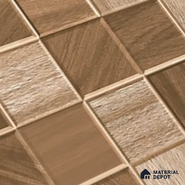 Wood Look Wall Tile TL 08852 | Glossy Finish 18 x 12 inch Ceramic Tile - 7 mm | Suitable For Kitchen & Bathroom